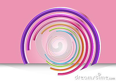 Colorful abstract technology circles background Vector Illustration